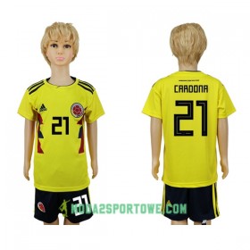 Koszulka Kolumbia Cardona 21 Dziecięcy Mistrzostwa Świata 2018 Domowe Stroje Piłkarskie